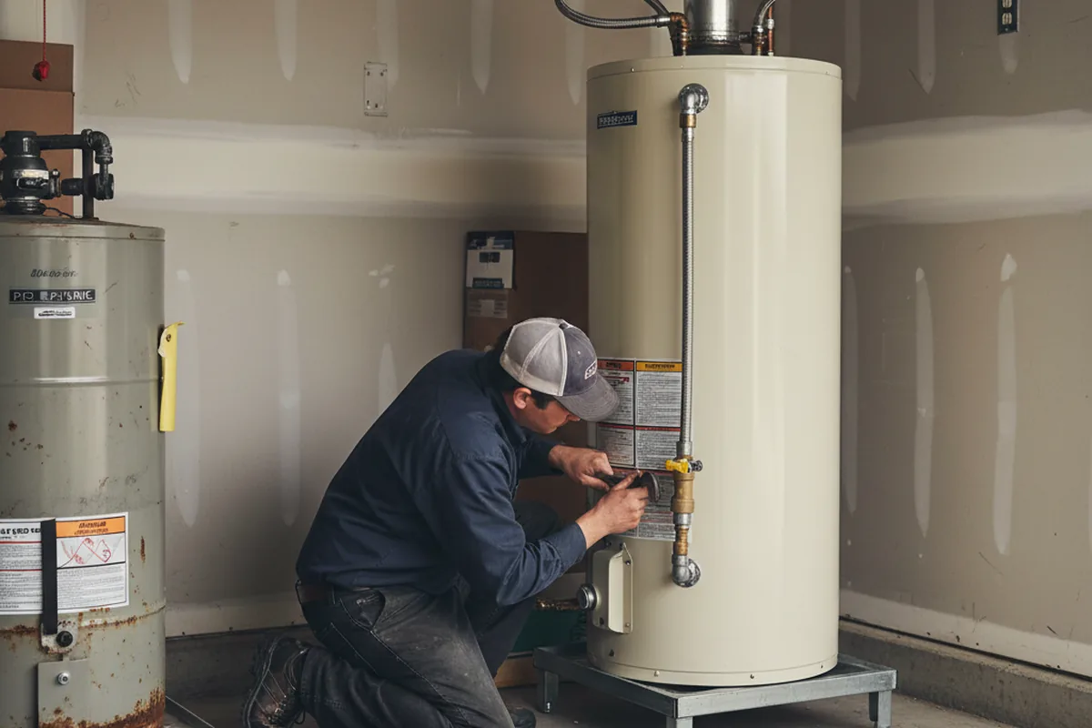 Water heater and shutoff valve replacement in Orwell
